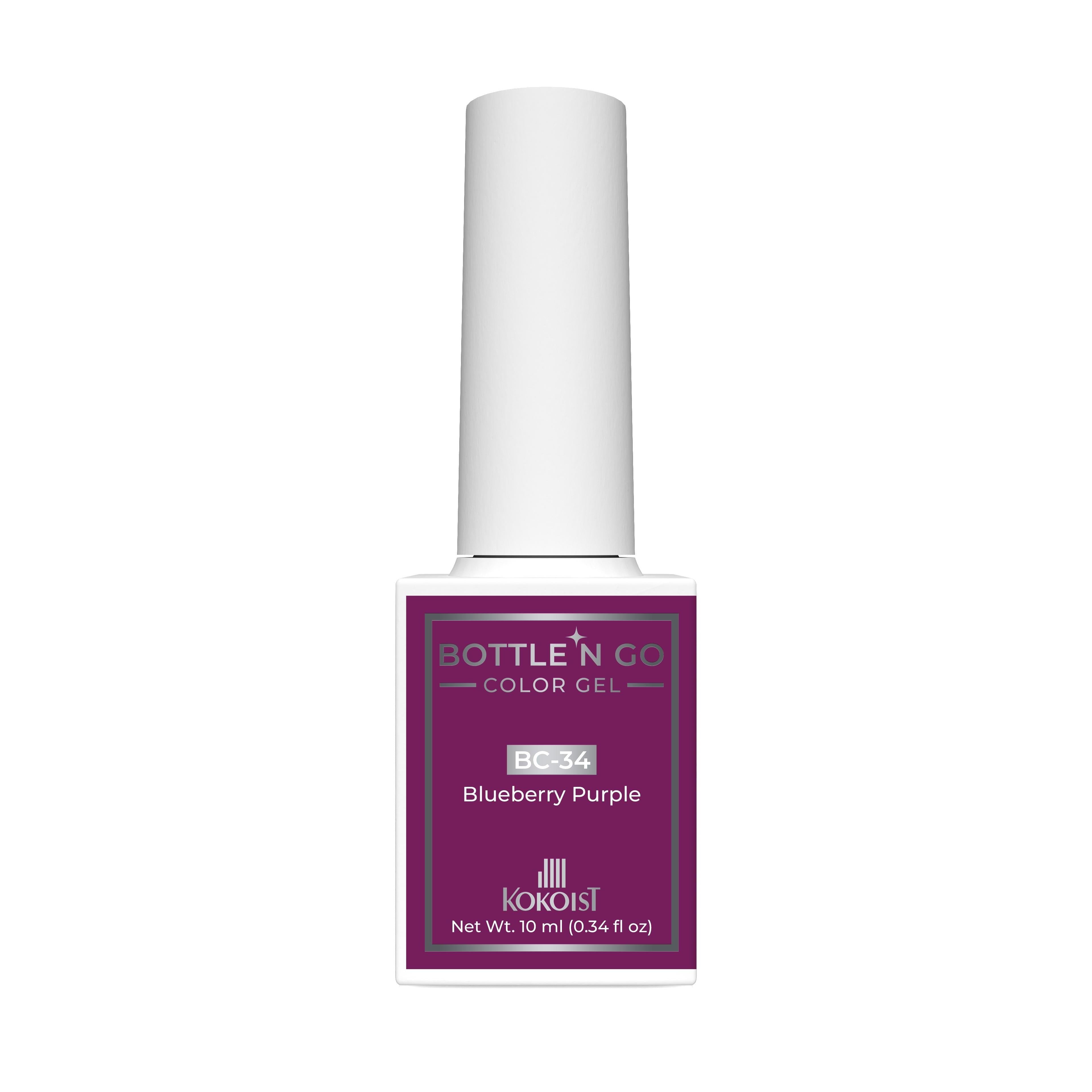 Kokoist Bottle 'N Go Color Gel - Blueberry Purple - Gel Polish at Beyond Polish