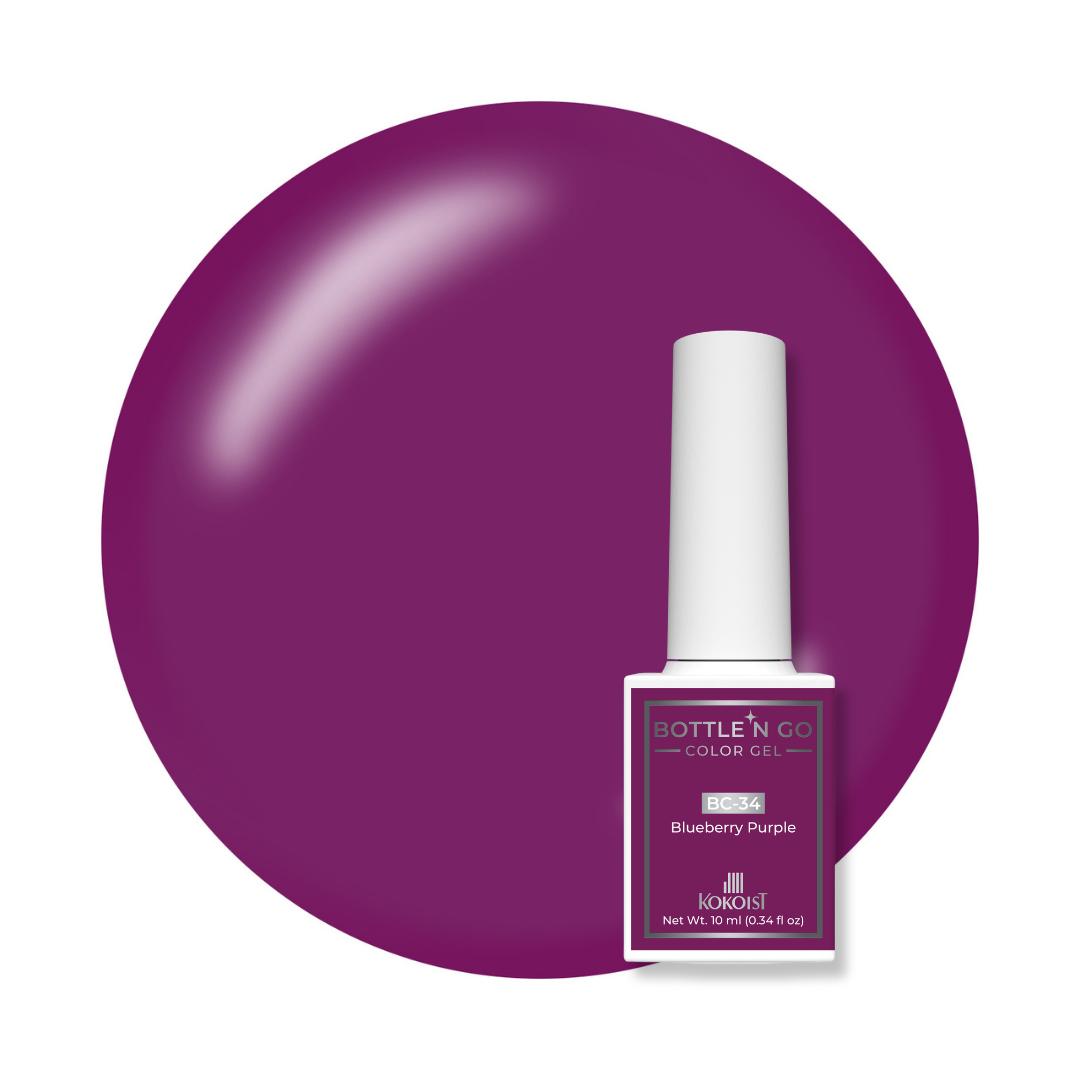 Kokoist Bottle 'N Go Color Gel - Blueberry Purple - Gel Polish at Beyond Polish