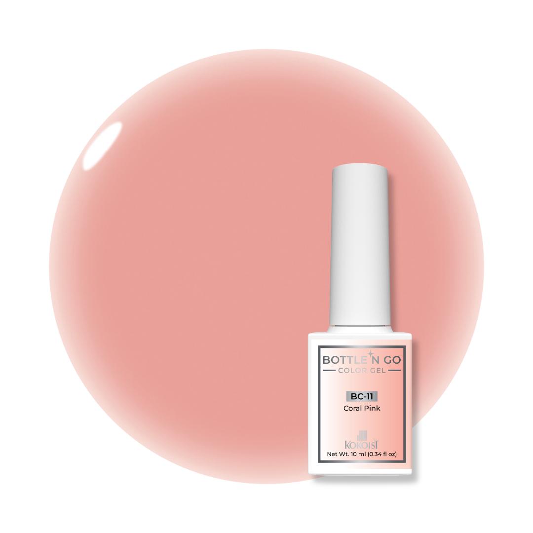 Kokoist Bottle 'N Go Color Gel - Coral Pink - Gel Polish at Beyond Polish