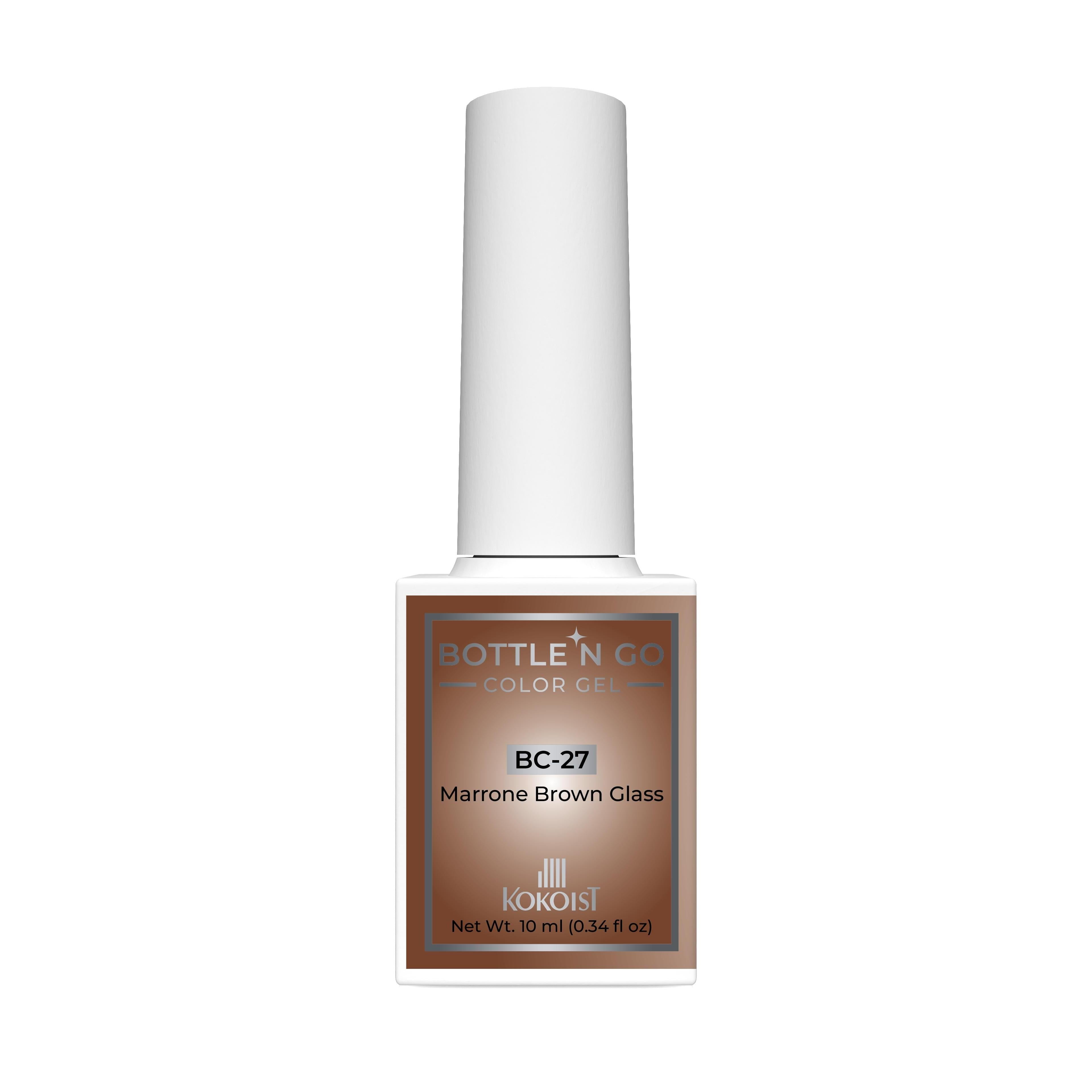 Kokoist Bottle N' Go Color Gel - Marrone Brown Glass - Gel Polish at Beyond Polish
