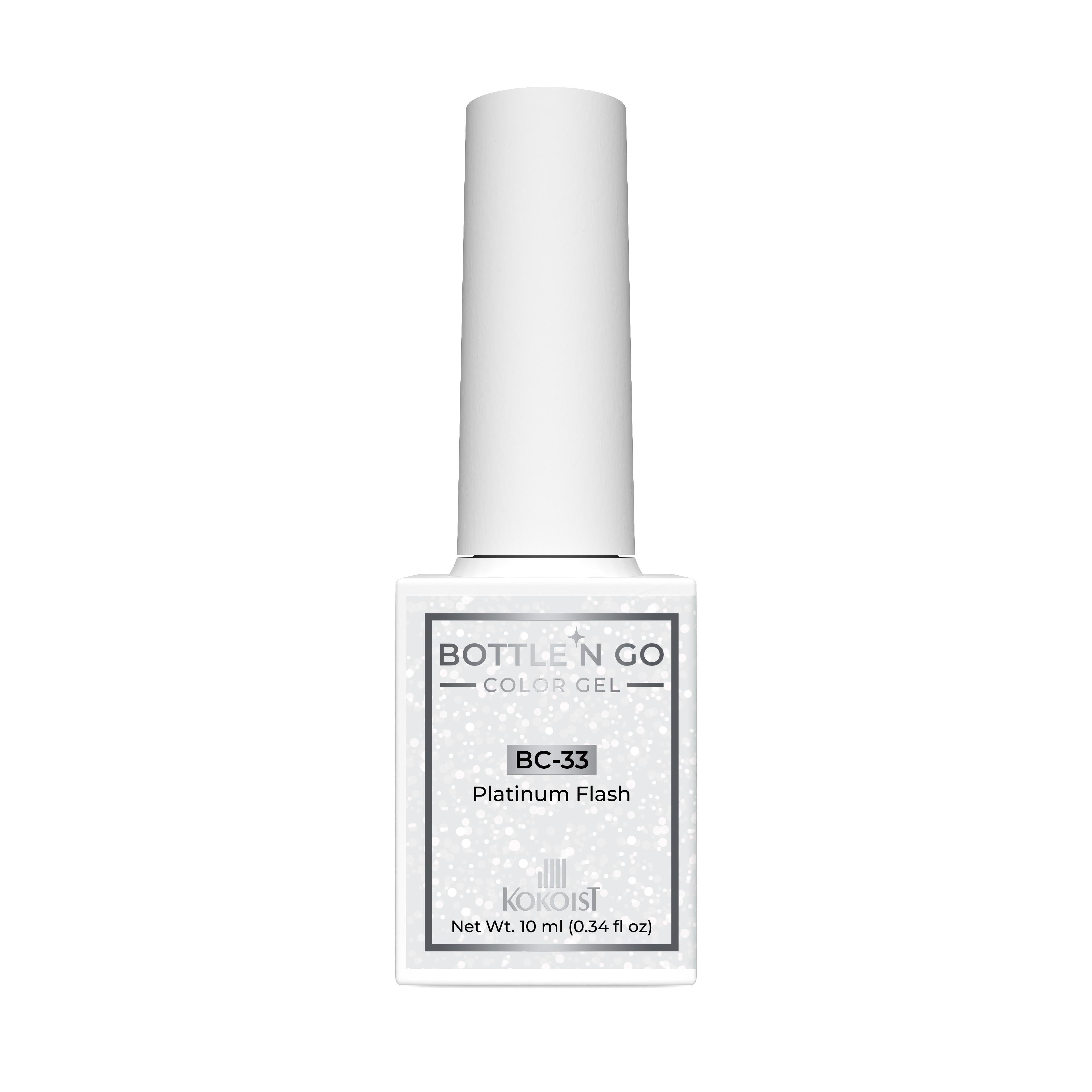 Kokoist Bottle 'N Go Color Gel - Platinum Flash - Gel Polish at Beyond Polish