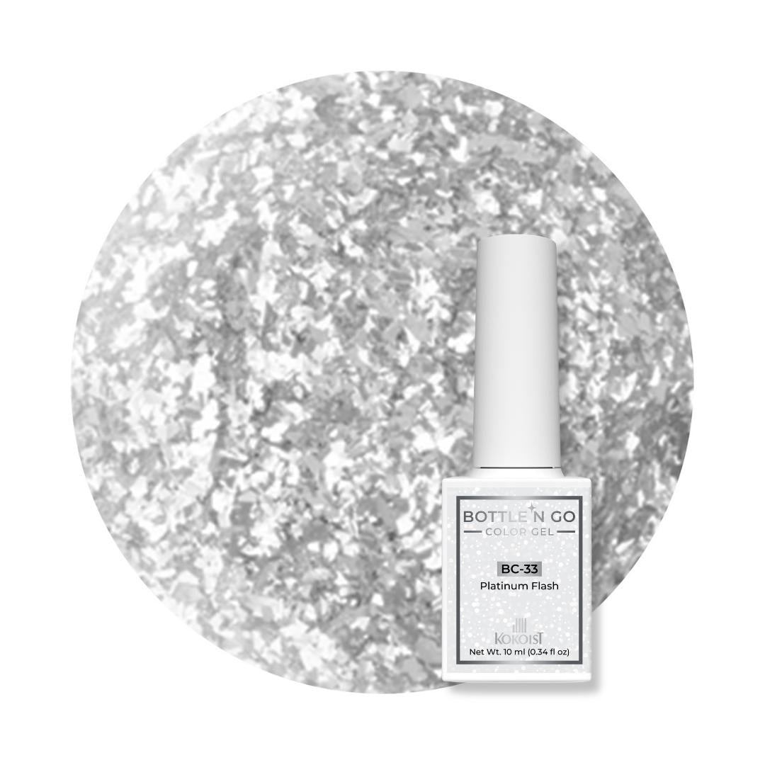Kokoist Bottle 'N Go Color Gel - Platinum Flash - Gel Polish at Beyond Polish