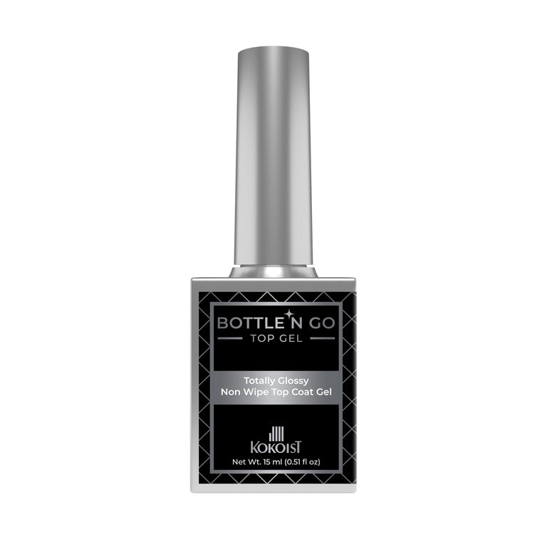Kokoist Bottle 'N Go Color Gel - Totally Glossy Non - Wipe Top Coat Gel - Top & Base Coats at Beyond Polish