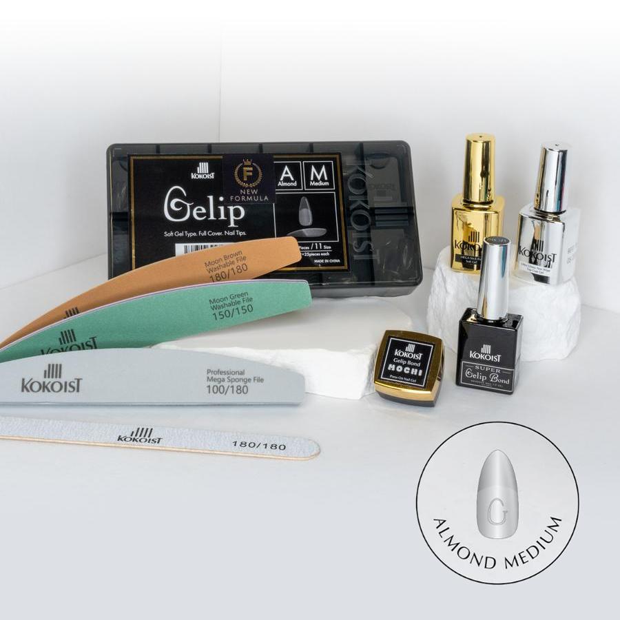 Kokoist - Gelip Extensions - Gelip Extension-Starter Kit - Almond Medium - Nail Extensions at Beyond Polish