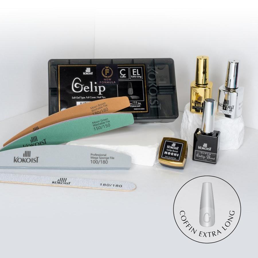 Kokoist - Gelip Extensions - Gelip Extension-Starter Kit - Coffin Extra Long - Nail Extensions at Beyond Polish
