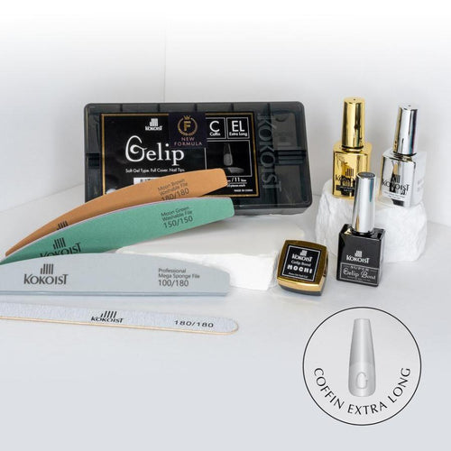 Kokoist - Gelip Extensions - Gelip Extension-Starter Kit - Coffin Extra Long