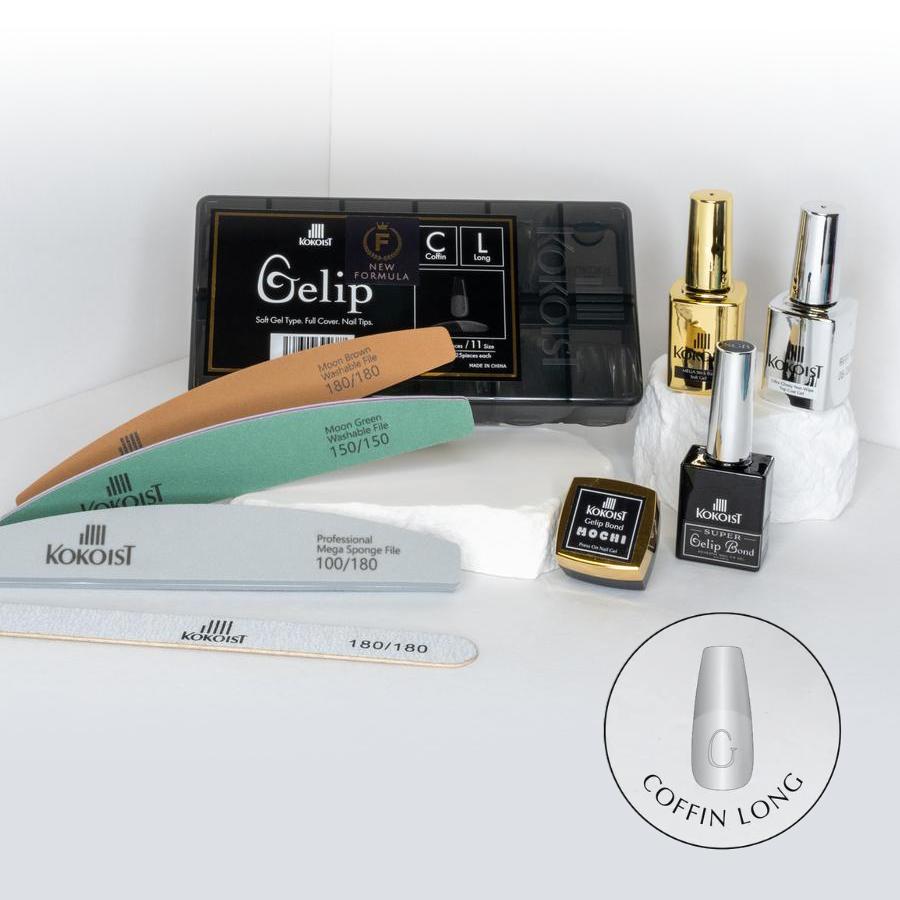 Kokoist - Gelip Extensions - Gelip Extension-Starter Kit - Coffin Long - Nail Extensions at Beyond Polish