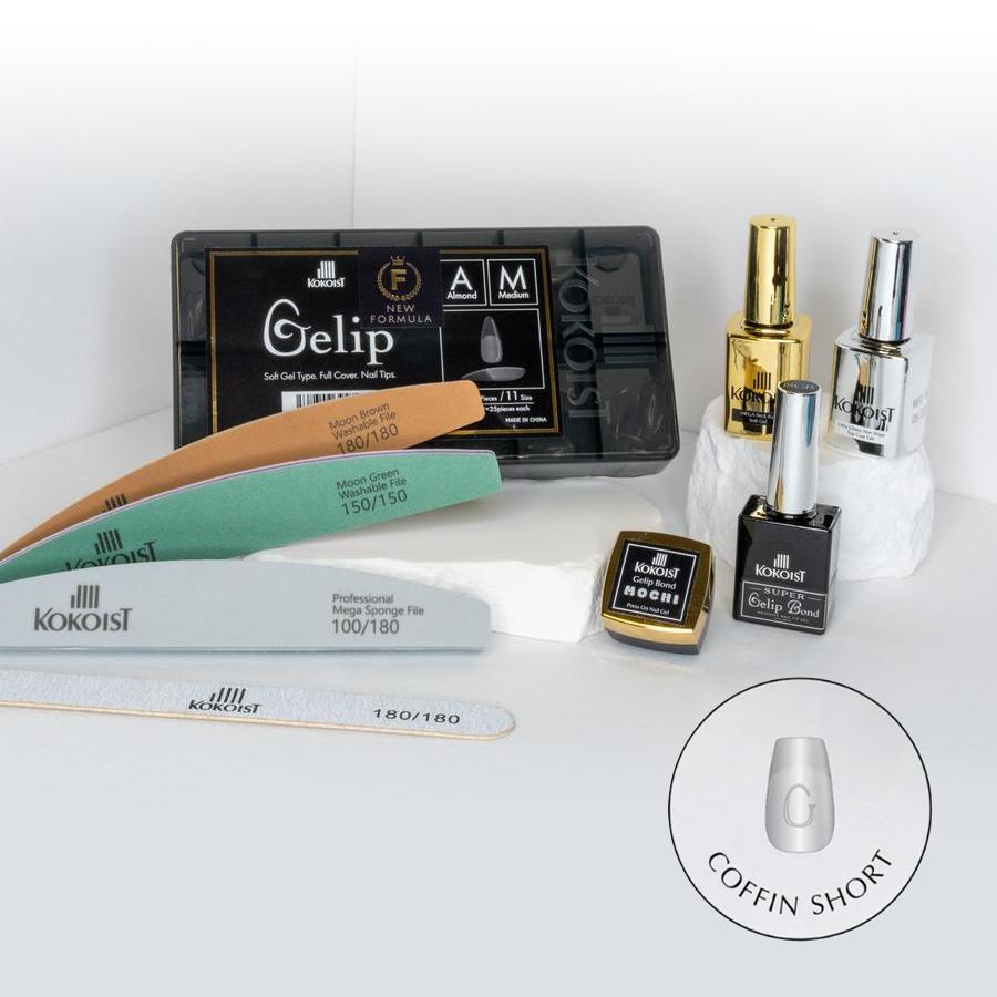 Kokoist - Gelip Extensions - Gelip Extension-Starter Kit - Coffin Short - Nail Extensions at Beyond Polish