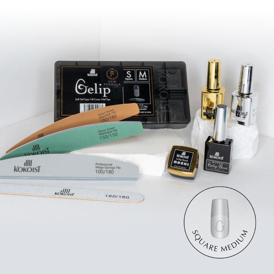 Kokoist - Gelip Extensions - Gelip Extension-Starter Kit - Square Medium - Nail Extensions at Beyond Polish