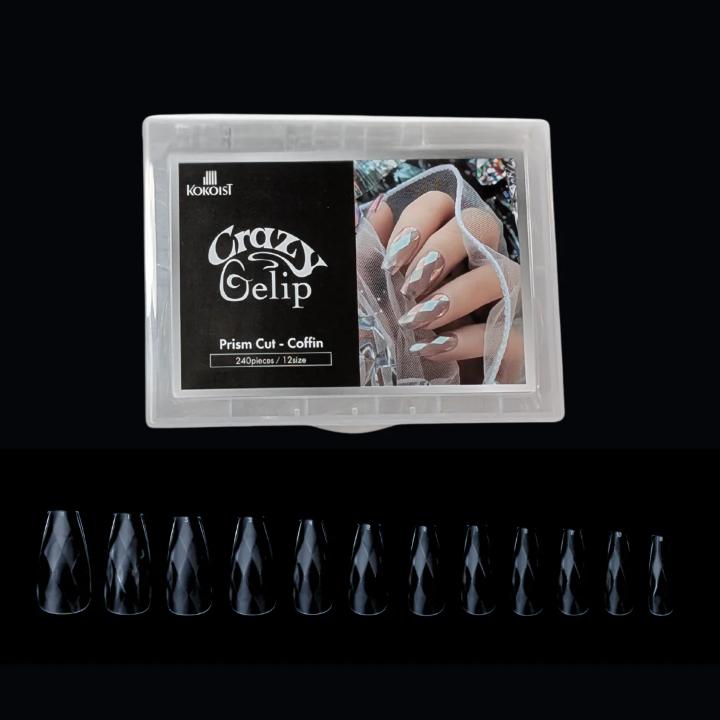 Kokoist - Gelip Extensions - Prism Cut Coffin Max Crazy Gelip - Nail Extensions at Beyond Polish