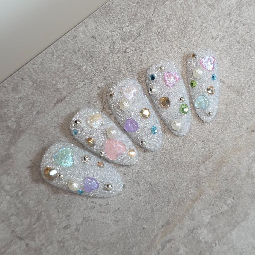 Kokoist - Pushu Pushu Fluffy 07 White Glitter - Nail Art at Beyond Polish