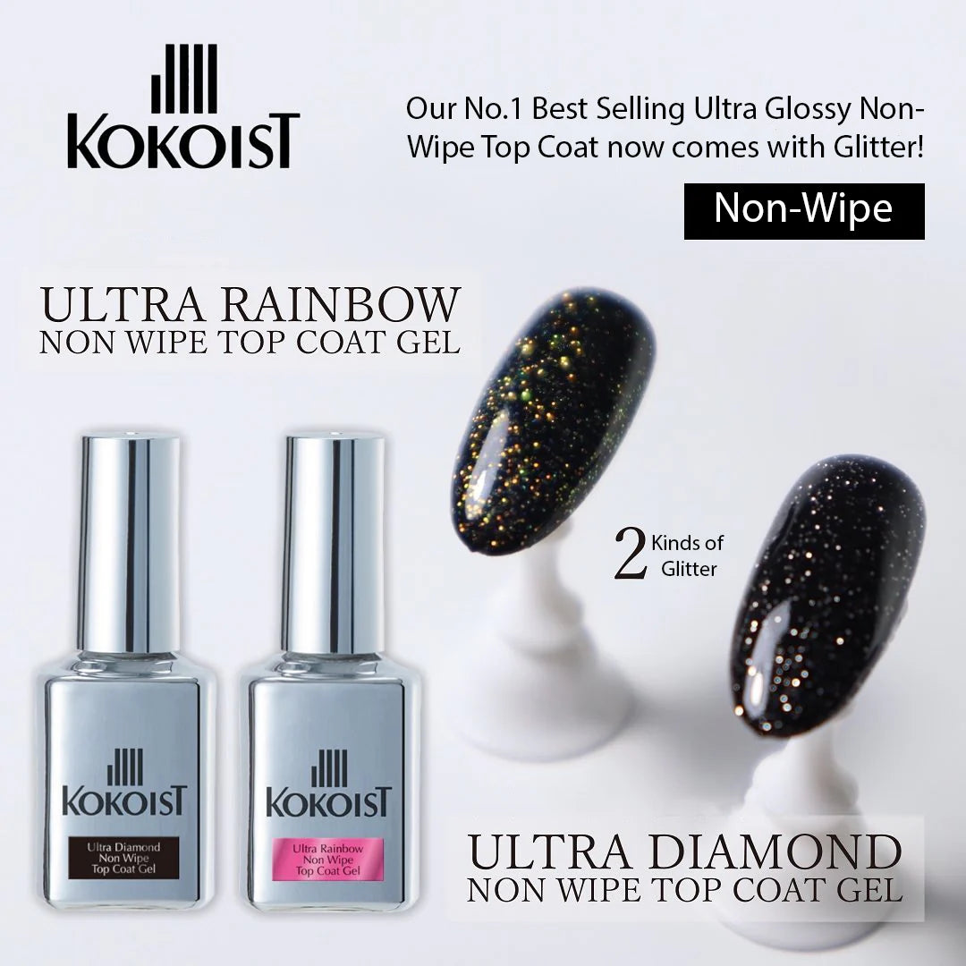 Kokoist - Ultra Rainbow Non Wipe Top Coat Gel 15ml - #G000290 - Top & Base Coats at Beyond Polish