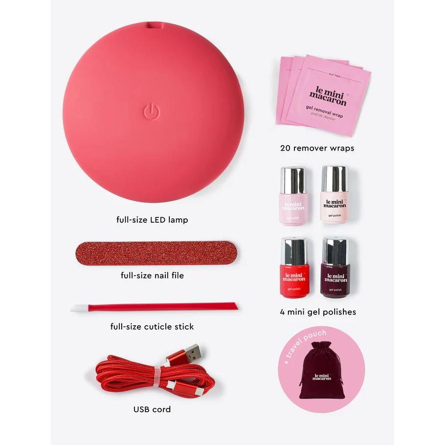 Le Mini Macaron Deluxe Gel Manicure Set - Le Maxi Rouge & Moi - Gel Polish at Beyond Polish