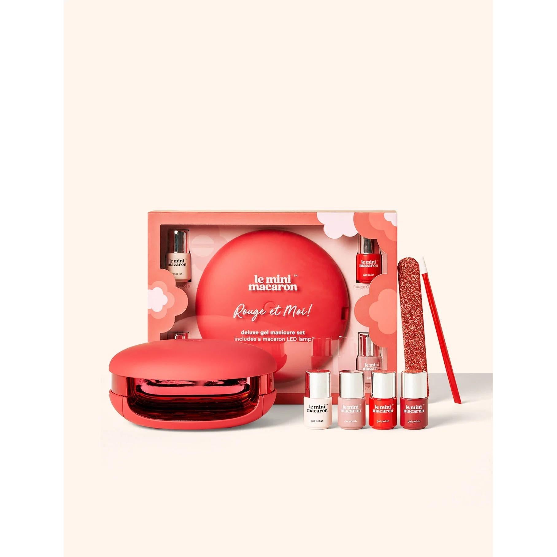 Le Mini Macaron Deluxe Gel Manicure Set - Le Maxi Rouge & Moi - Gel Polish at Beyond Polish