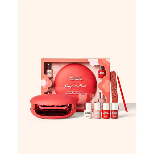 Le Mini Macaron Deluxe Gel Manicure Set - Le Maxi Rouge & Moi