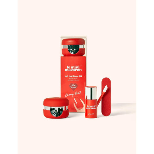 Le Mini Macaron Gel Manicure Kit - Cherry Red