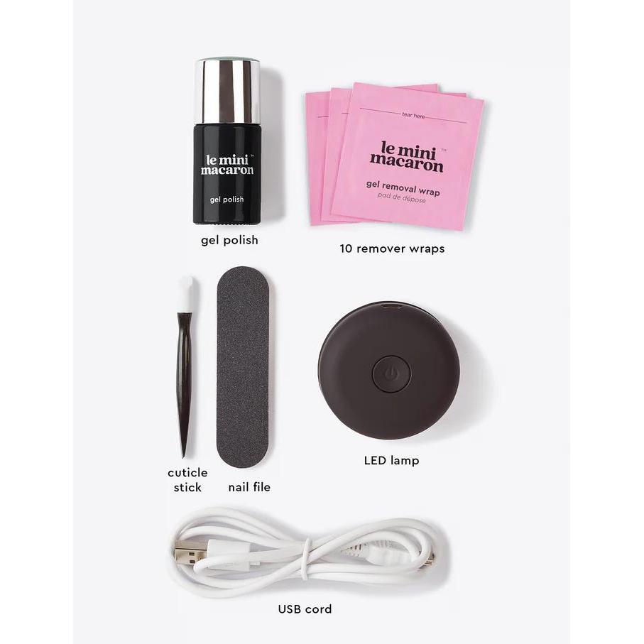 Le Mini Macaron Gel Manicure Kit - Licorice - Gel Polish at Beyond Polish