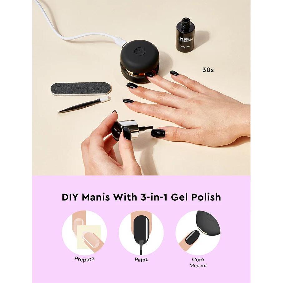 Le Mini Macaron Gel Manicure Kit - Licorice - Gel Polish at Beyond Polish
