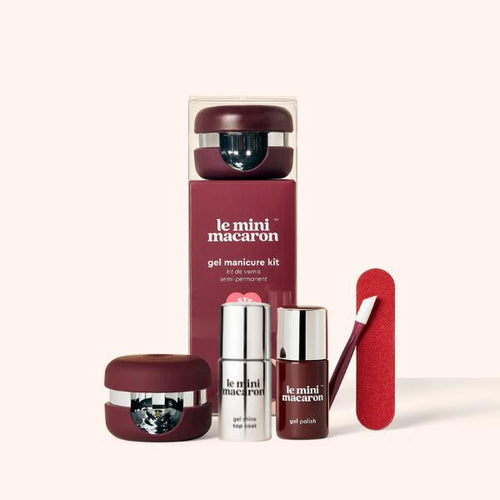 Le Mini Macaron Gel Manicure Kit & Top - Cassis