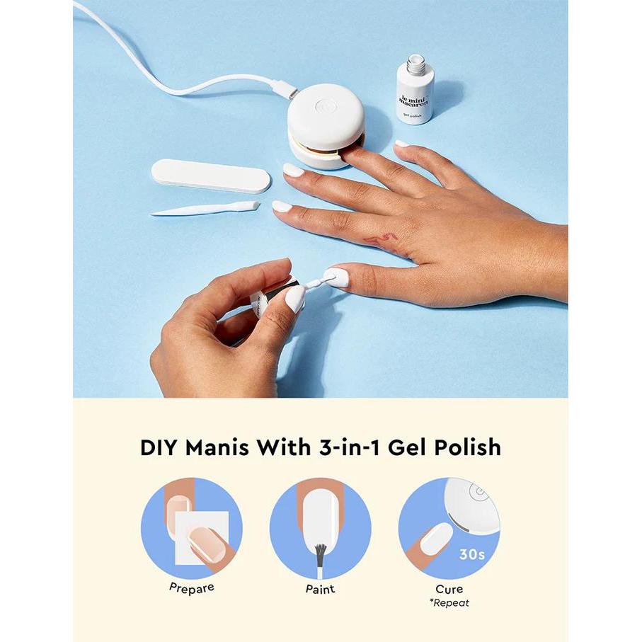 Le Mini Macaron Gel Manicure Kit & Top - Milkshake - Top Coat & Gel at Beyond Polish