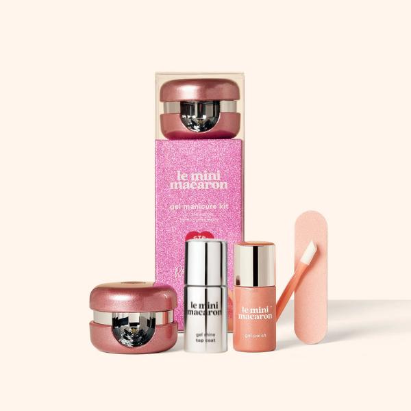 Le Mini Macaron Gel Manicure Kit & Top - Rose Gold - Top Coat & Gel at Beyond Polish