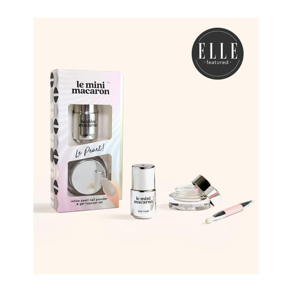 Le Mini Macaron Le Pearl Powder & Gel Topcoat Set