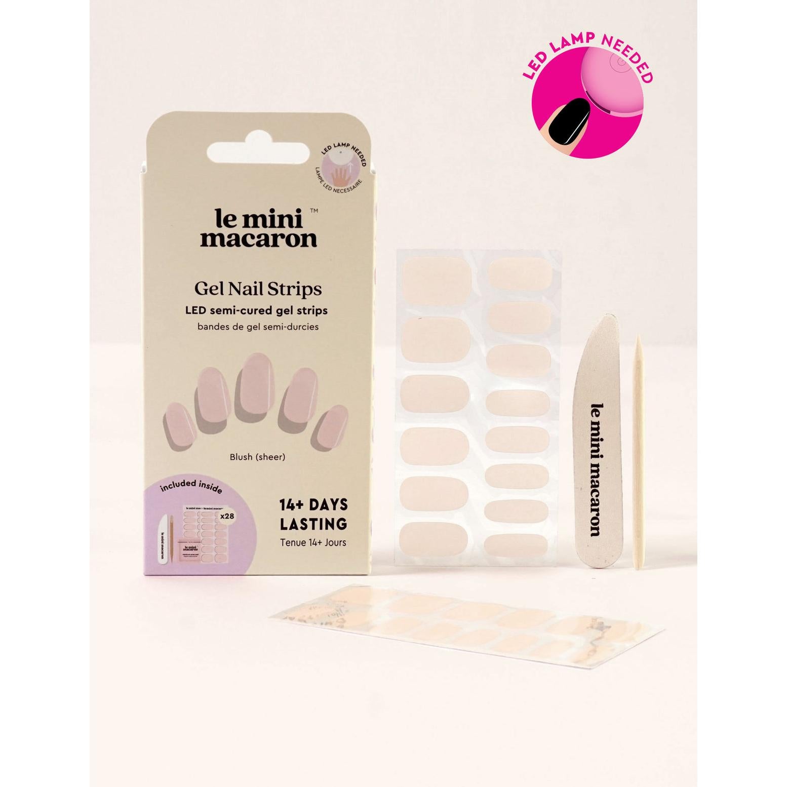 Le Mini Macaron Mini Nail Stickers - Gel Strips- Blush - Nail Art at Beyond Polish