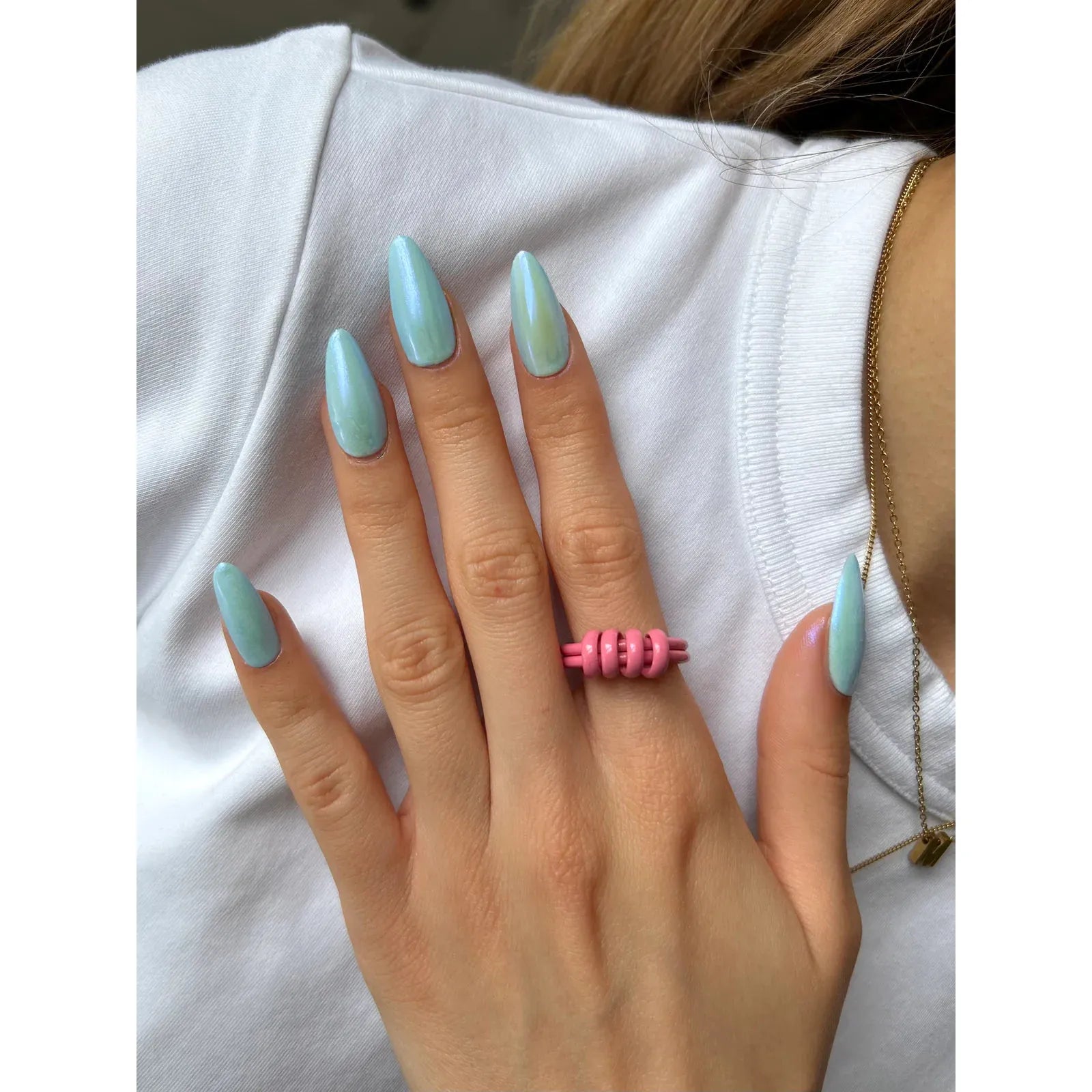 Le Mini Macaron - Stardust Liquid Nail Powder- Celestial Blue - Nail Art at Beyond Polish