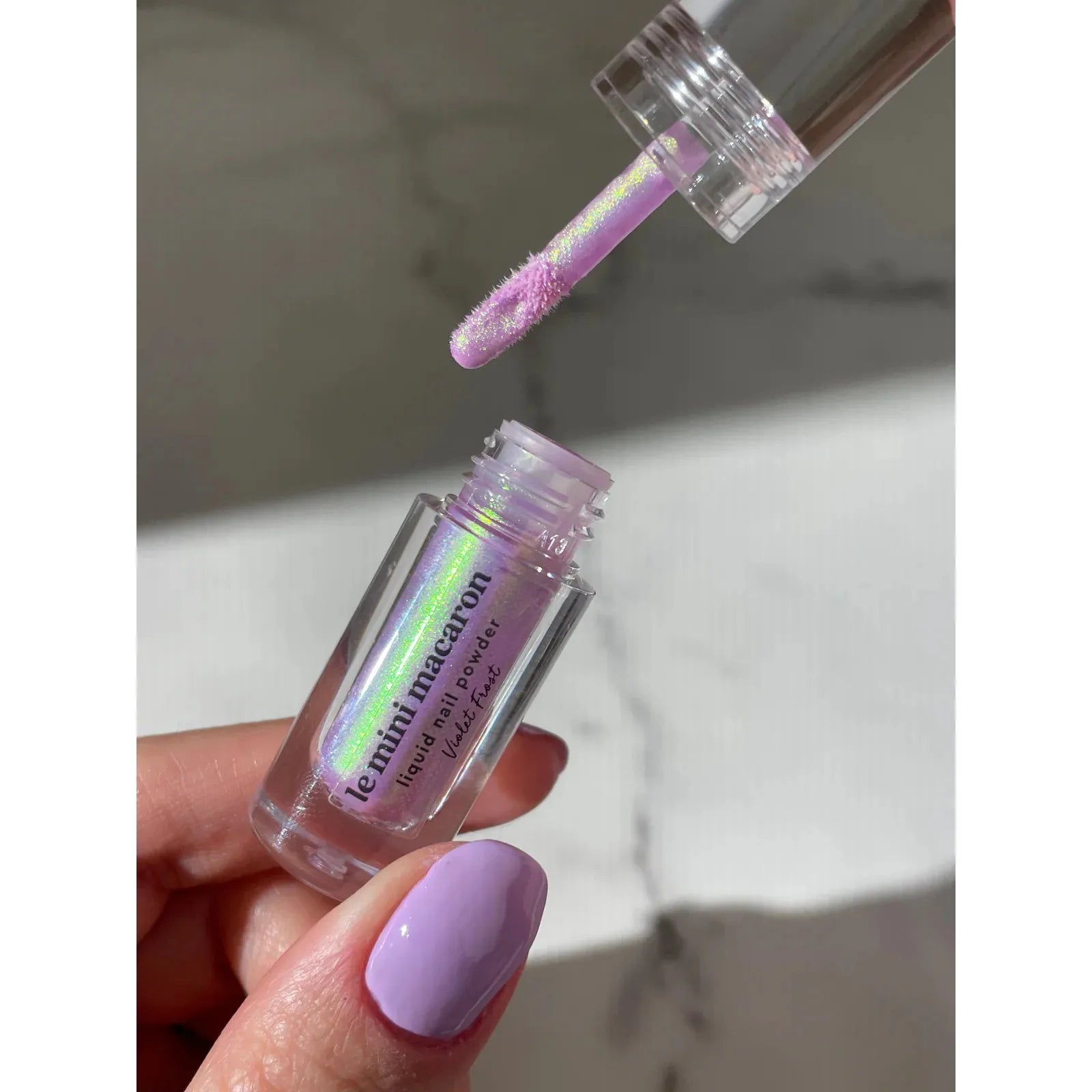 Le Mini Macaron - Stardust Liquid Nail Powder- Violet Frost - Nail Art at Beyond Polish