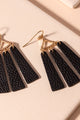 Leather Dangling Earrings - Earrings at Beyond Polish