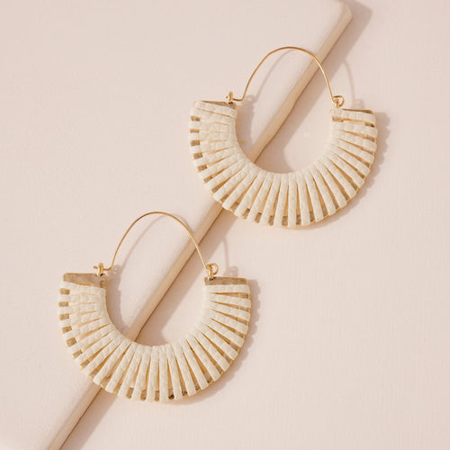 Leather Hoop Earrings