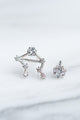 Libra 24k White Gold Plated Studs - Earrings at Beyond Polish