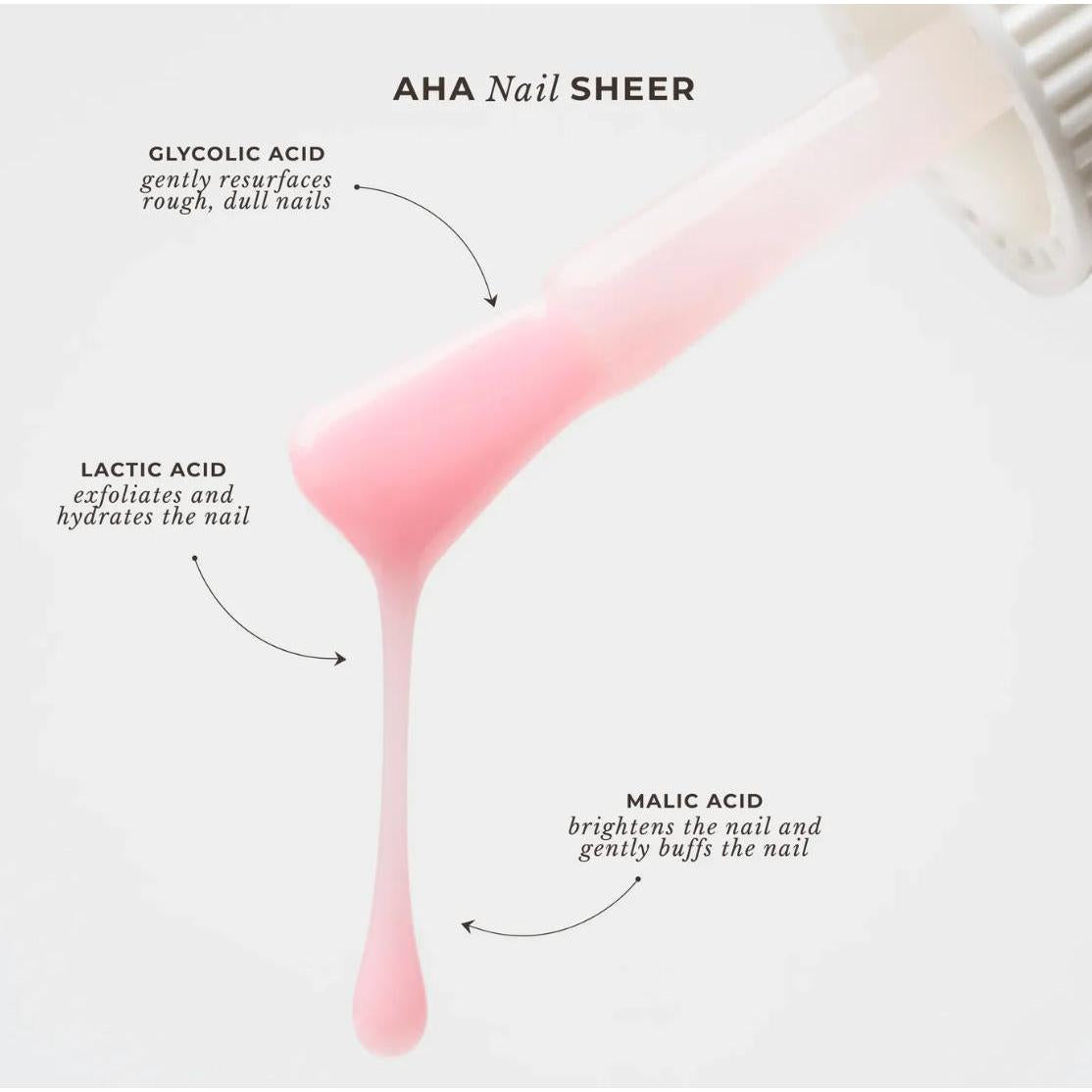 Lippmann - AHA Nail Sheer Blush - Nail Treatment at Beyond Polish