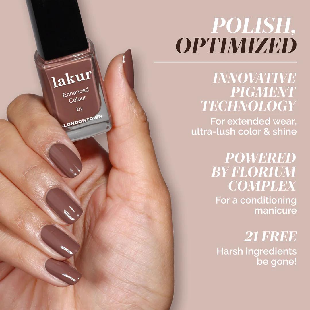 Londontown - Lakur Enhanced Colour - Dirty Chai 0.4 oz - Nail Lacquer at Beyond Polish