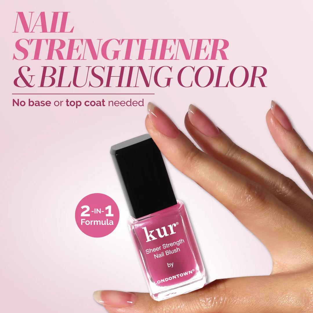 Londontown - Lakur Enhanced Colour - Sheer Strength Nail Blush - Hibiscus 0.4 oz - Nail Lacquer at Beyond Polish