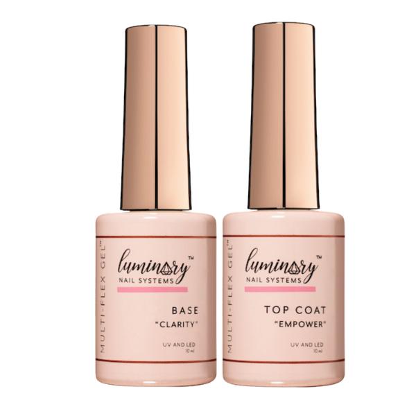 Luminary Multi-Flex Gel - Clarity and Empower No Wipe Top Coat - Top & Base Coats at Beyond Polish