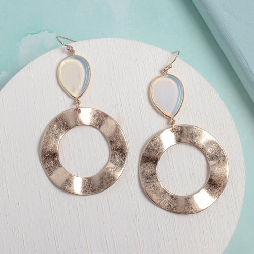 Lustrous Nautral Stone Earrings