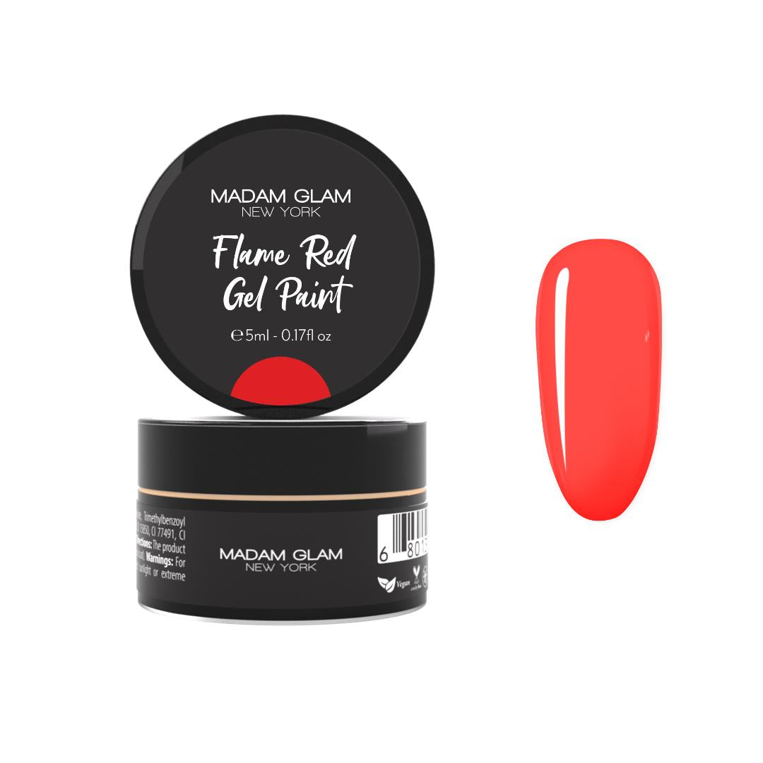 Madam Glam - Art Gel - Flame Red - Nail Art at Beyond Polish