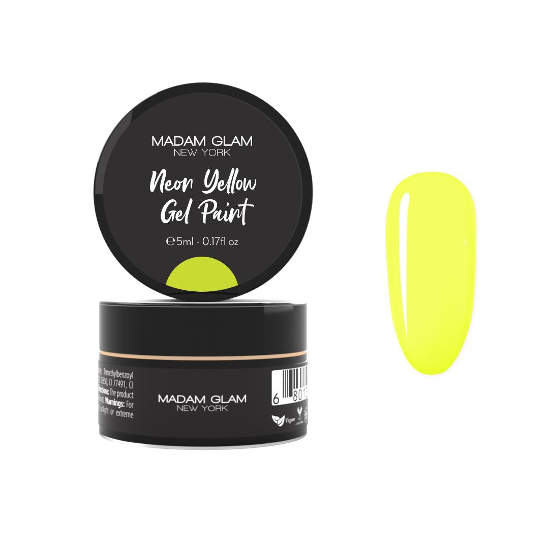 Madam Glam - Art Gel - Neon Yellow - Nail Art at Beyond Polish