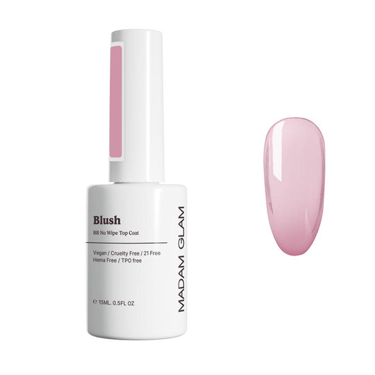 Madam Glam - BB Gel - Blush BB No Wipe Top Coat - Gel Polish at Beyond Polish