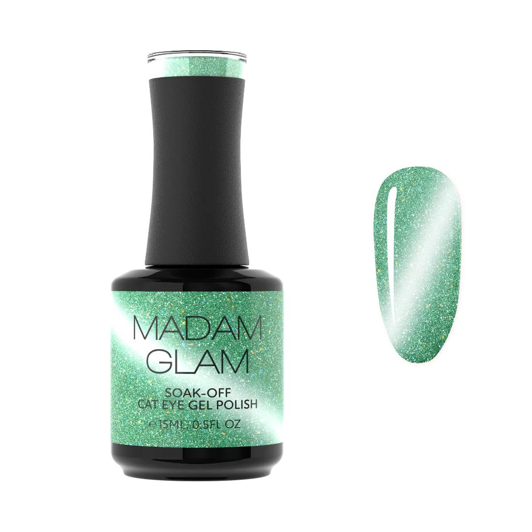 Madam Glam - Cat-Eye Gel Polish - Lime Flash - Gel Polish at Beyond Polish