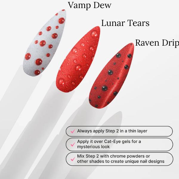Madam Glam - Gel Polish - 3D Water Drop Red Set - 2pc - Gel Polish at Beyond Polish