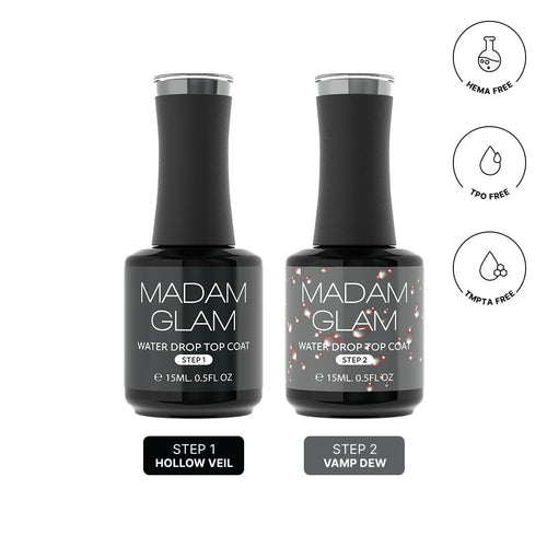 Madam Glam - Gel Polish - 3D Water Drop Red Set