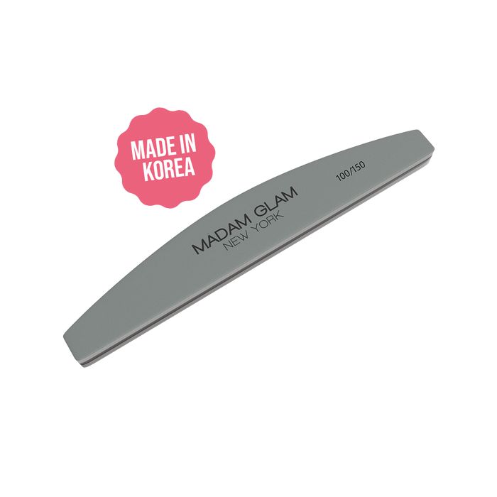 Madam Glam - Nail Buffer - Half Moon Shape 100/150 Grit - Manicure & Pedicure Tools at Beyond Polish