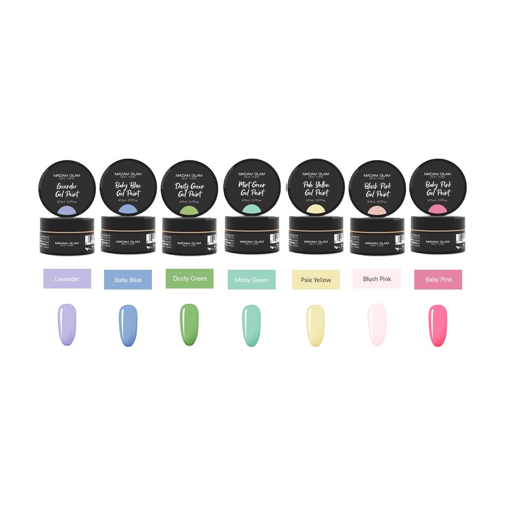 Madam Glam - Pastel Art Gel Paints Bundle - Nail Art at Beyond Polish