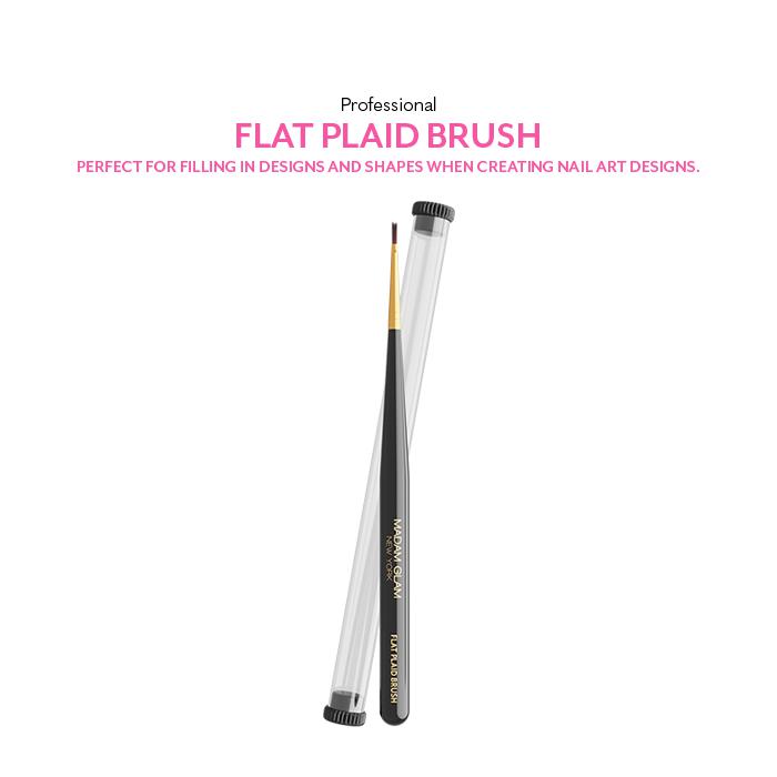 Madam Glam - Tools - Professional Flat Plaid Nail Brush - Manicure & Pedicure Tools at Beyond Polish