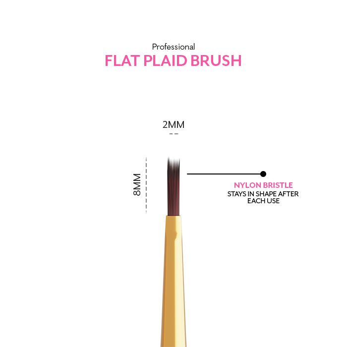 Madam Glam - Tools - Professional Flat Plaid Nail Brush - Manicure & Pedicure Tools at Beyond Polish