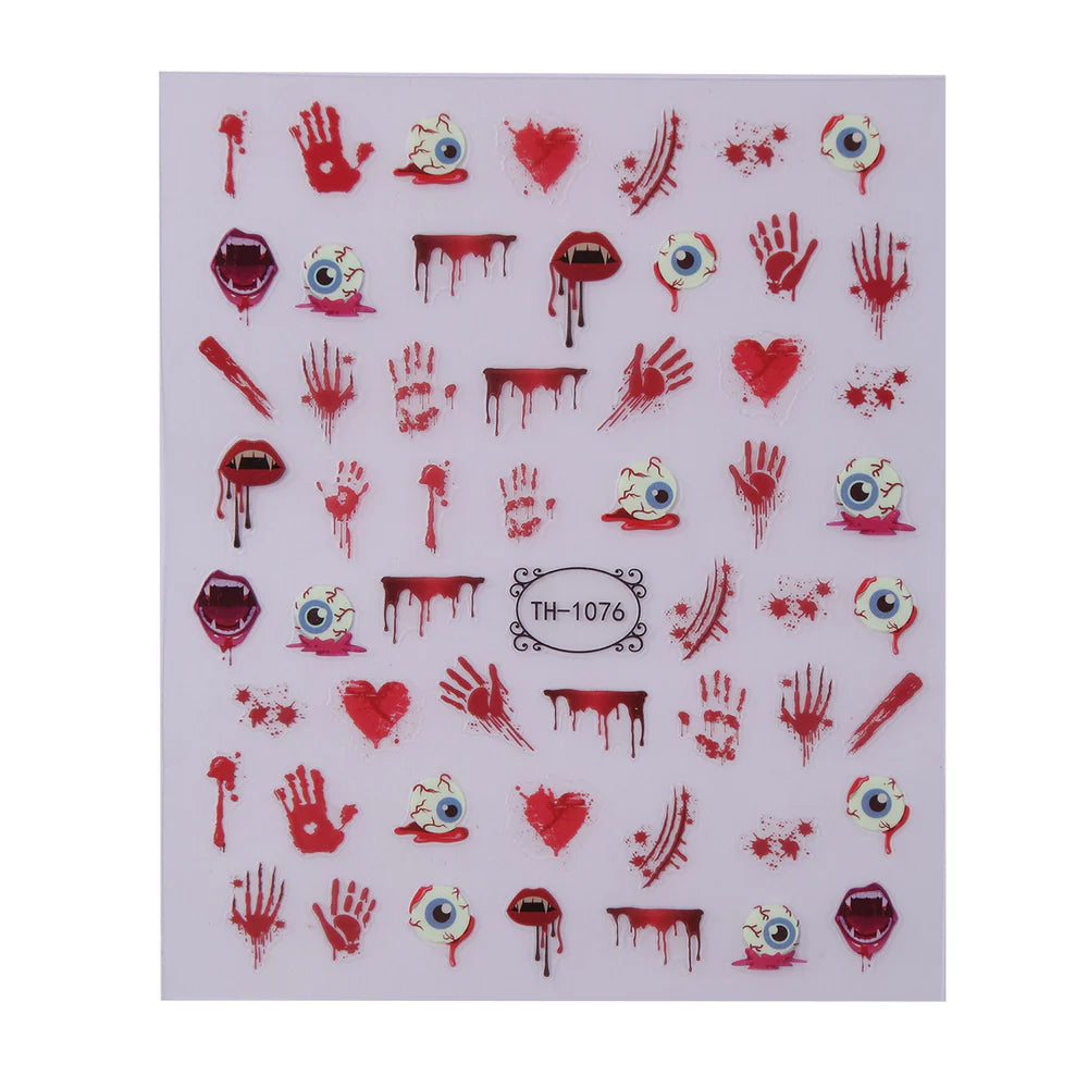 Maniology - Nail Art Stickers - Glow In The Dark - Bloody Eyeballs #TH1076 - Nail Art at Beyond Polish