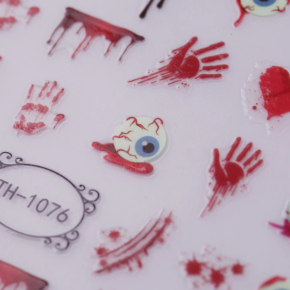 Maniology - Nail Art Stickers - Glow In The Dark - Bloody Eyeballs #TH1076 - Nail Art at Beyond Polish