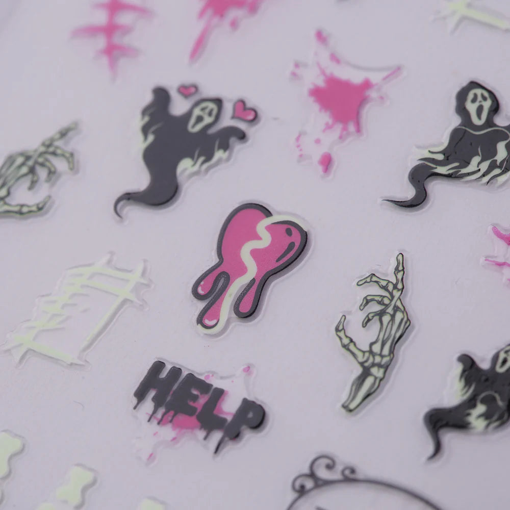 Maniology - Nail Art Stickers - Glow In The Dark - Pink Phalanges #TH0866 - Nail Art at Beyond Polish